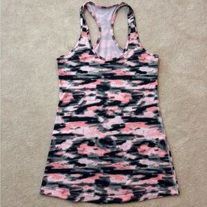lululemon athletica Pink and Black Camo Cool Racerback Tank